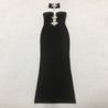 Old Hollywood Crystal Cutout Gown - Aurisélla London