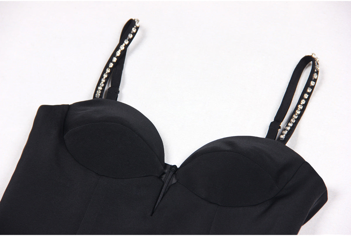 Bow Soirée Crystal Mini Dress - Aurisélla London