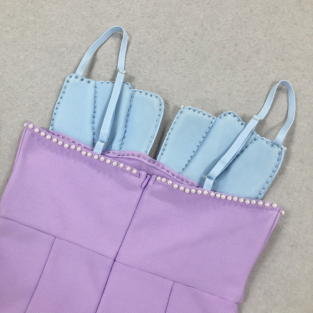 Sirena Lilac Feather Dress - Aurisélla London