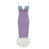 Sirena Lilac Feather Dress - Aurisélla London