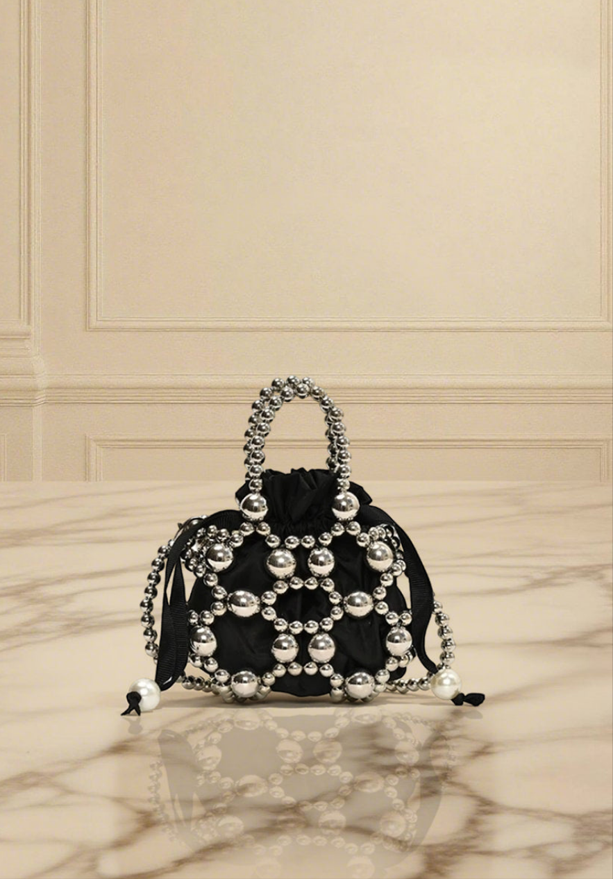 Mini Noir Bombshell handbag - Aurisélla London