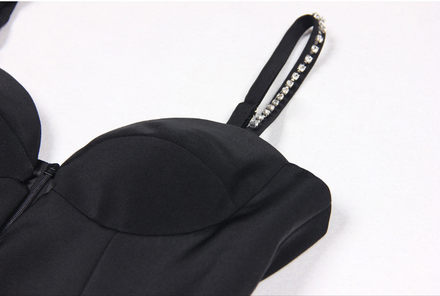 Bow Soirée Crystal Mini Dress - Aurisélla London