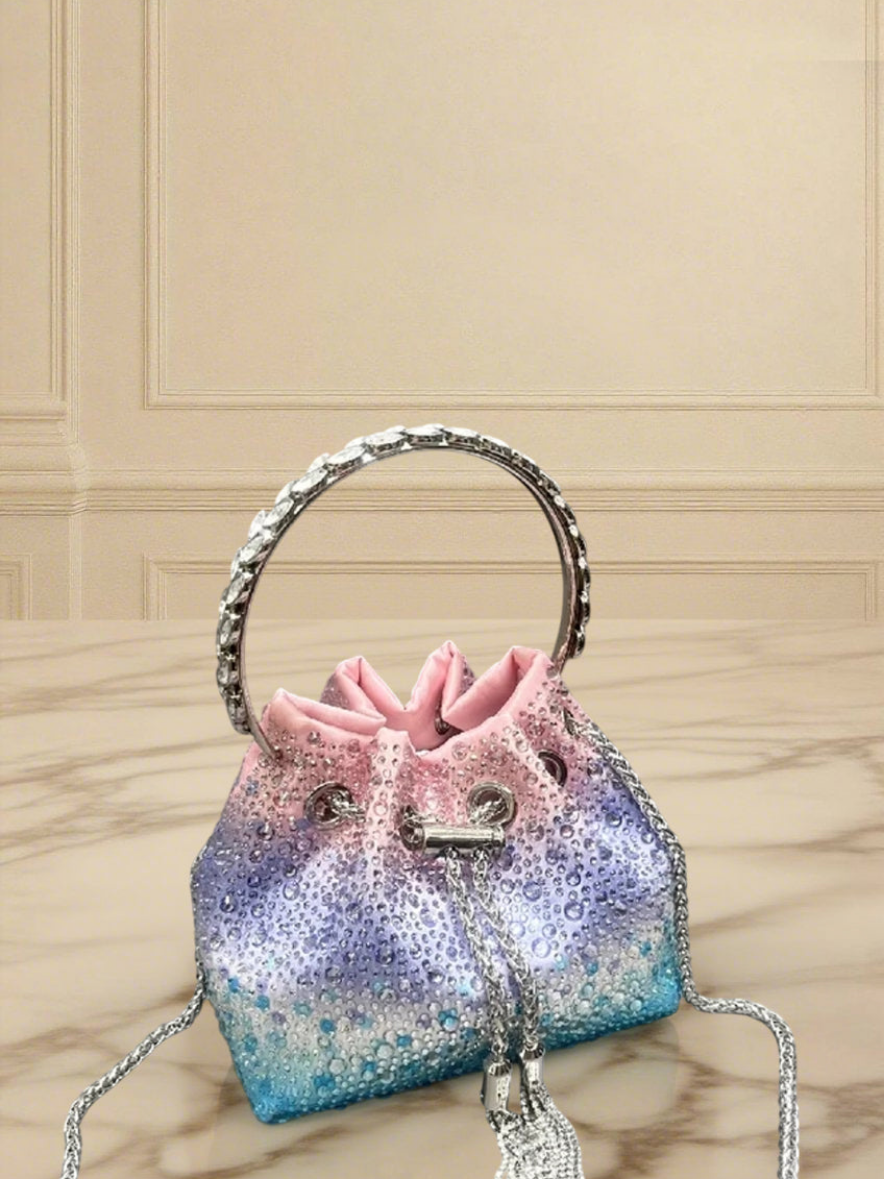 Embellished Ombre Bucket Bag - Aurisélla London