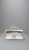 Metallic Panther Croc-Embossed Clutch - Aurisélla London
