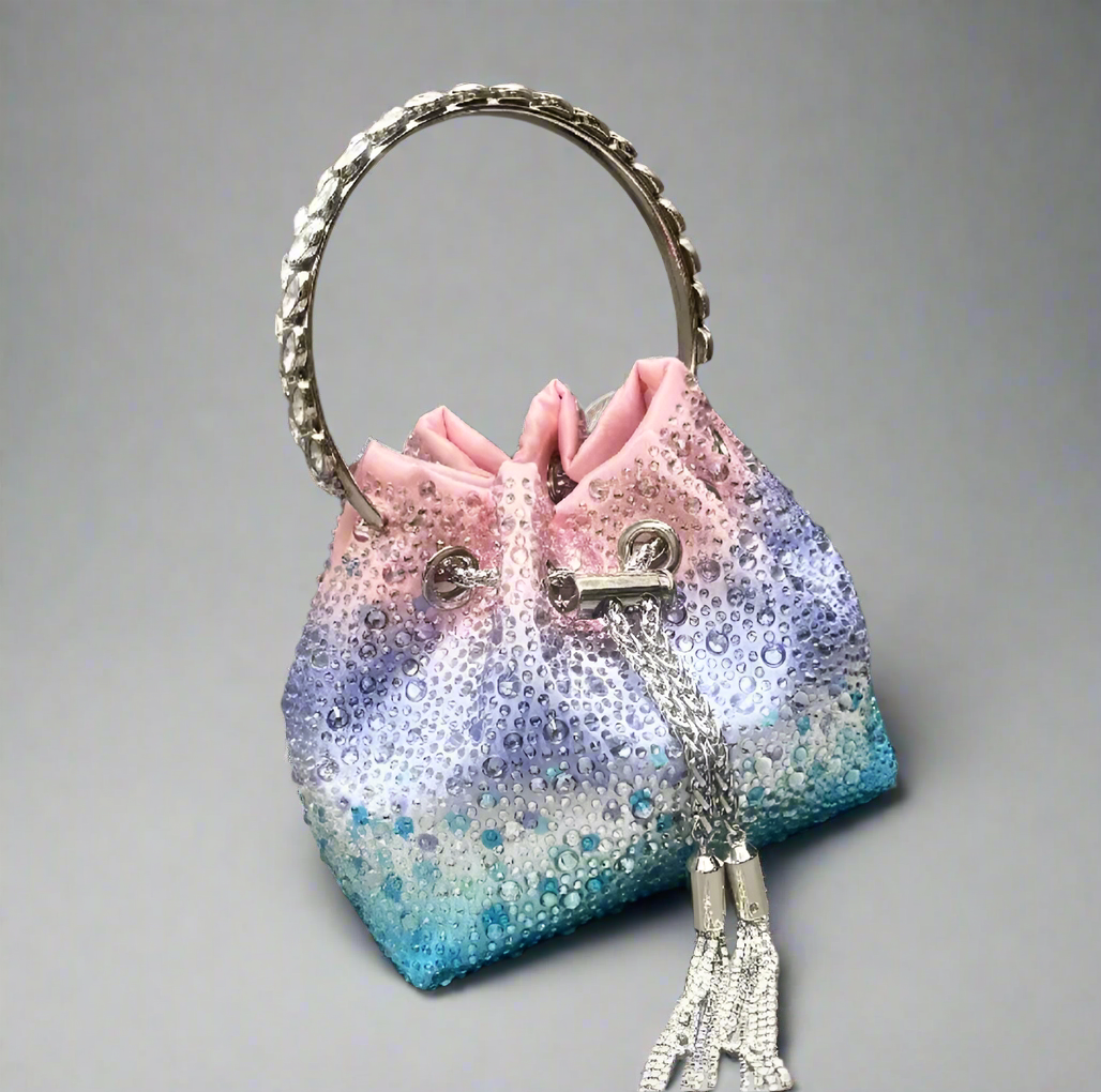 Embellished Ombre Bucket Bag - Aurisélla London