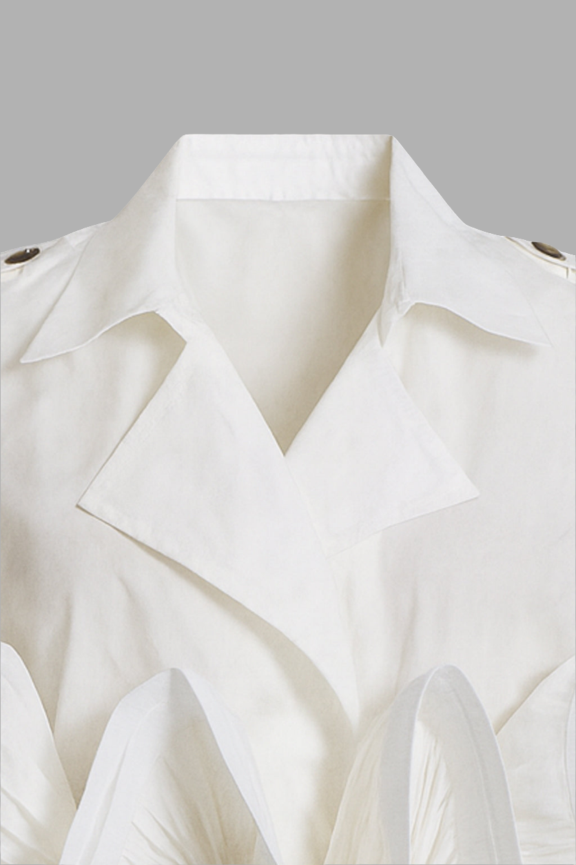 Sculpted Ruffle Peplum Blouse - Aurisélla London