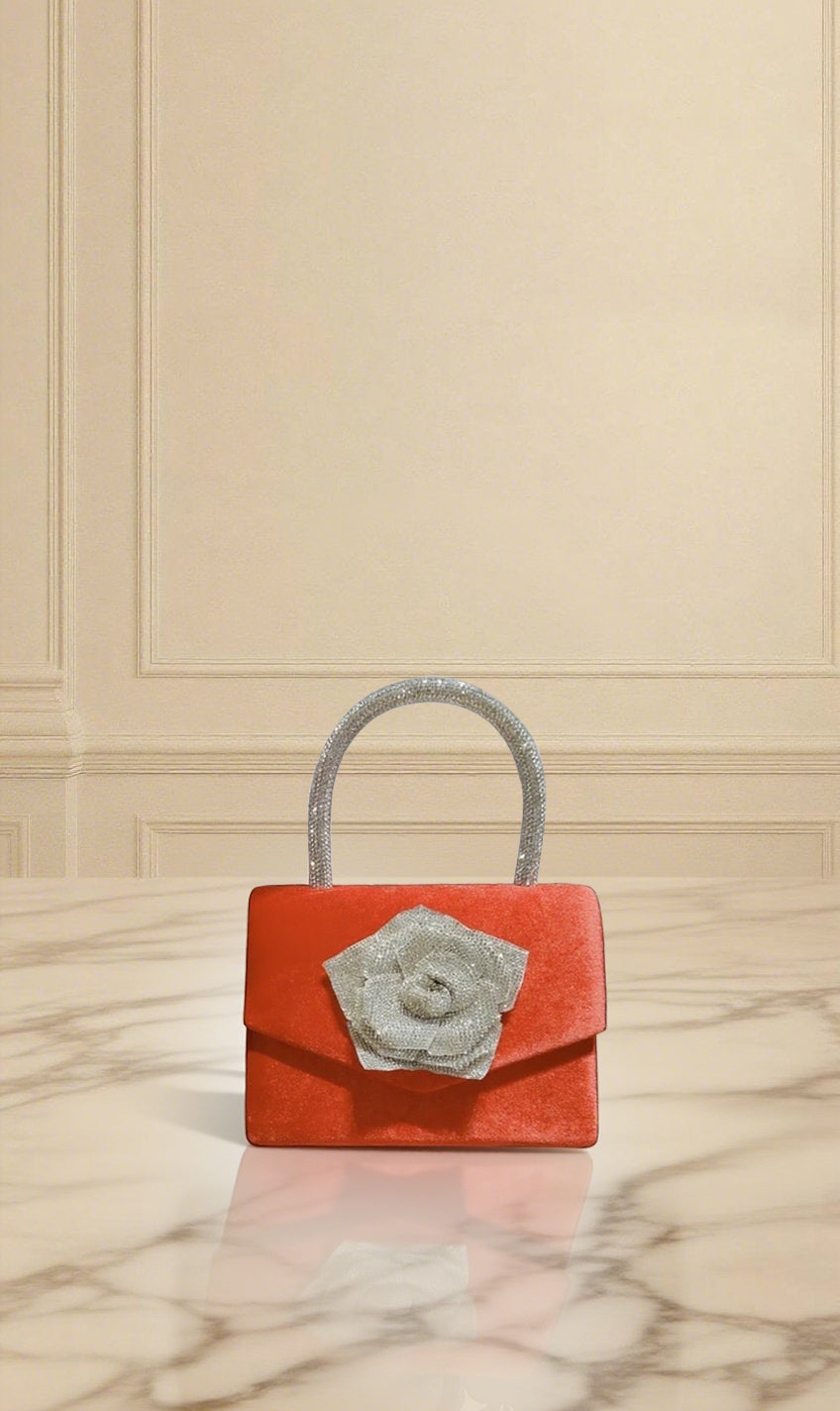 Crystal Red Velour Mini - Aurisélla London