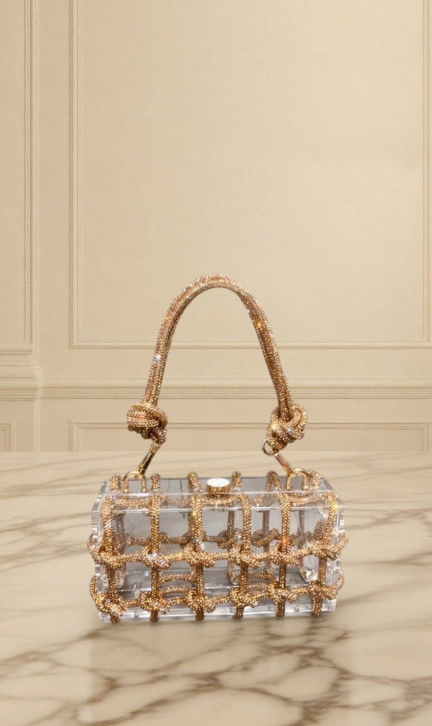 Gold Prism Handbag - Aurisélla London