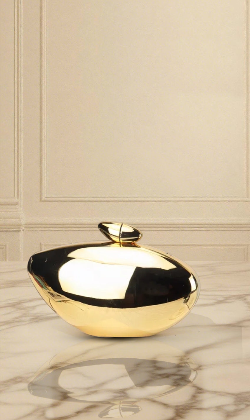Gold Pod Clutch - Aurisélla London