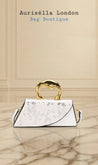 Ivory Sculpted Handbag - Aurisélla London