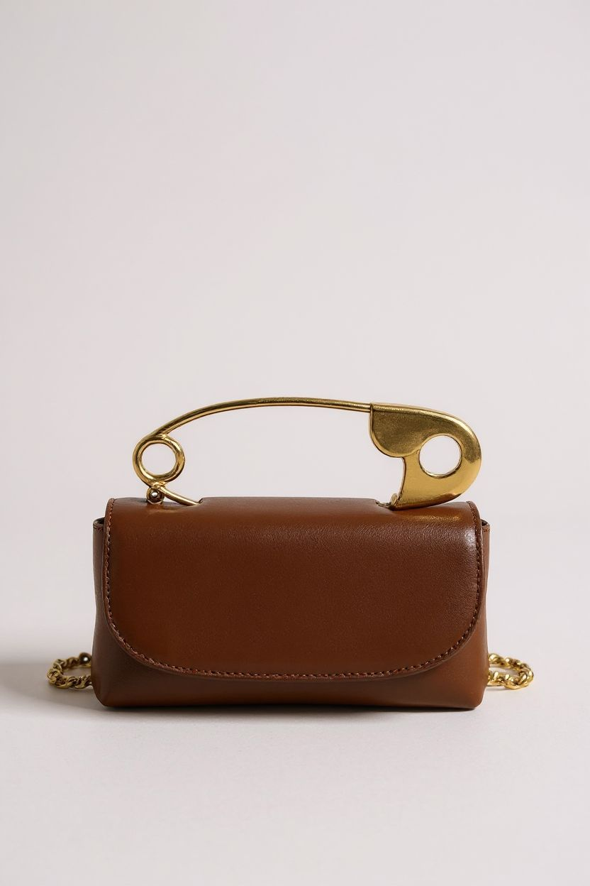 Gold Pin Statement Bag - Aurisélla London