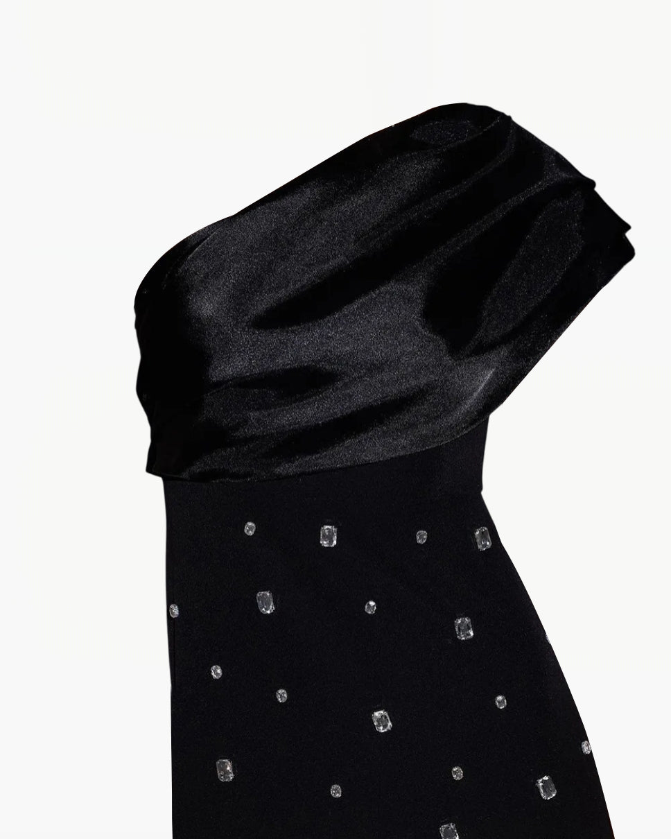 One Shoulder Crystal Gown - Aurisélla London