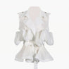 Sculpted Ruffle Peplum Blouse - Aurisélla London