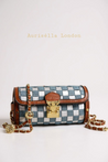 Checkered Mini Duffle Clutch - Aurisélla London
