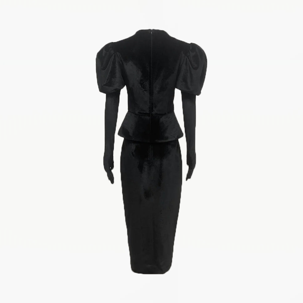 Velvette Bijou Bow Set - Aurisélla London