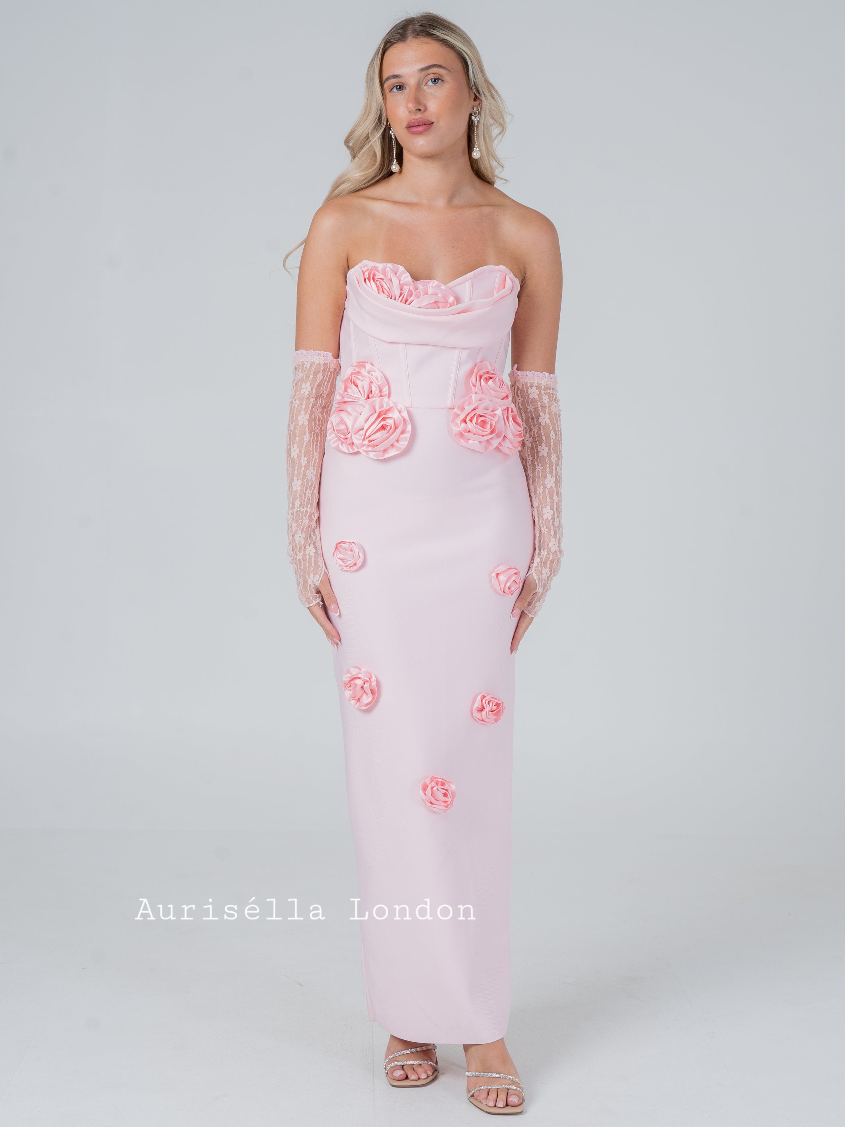 Blush Floral Dress - Aurisélla London