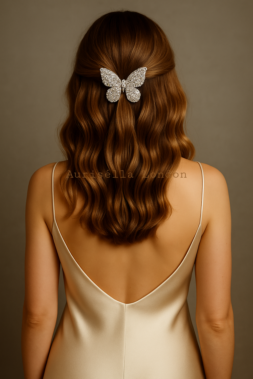 Crystal Butterfly hair clip - Aurisélla London