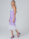Sirena Lilac Feather Dress - Aurisélla London