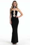 Old Hollywood Crystal Cutout Gown - Aurisélla London