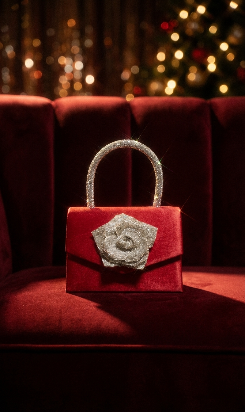 Crystal Crimson Velour Mini