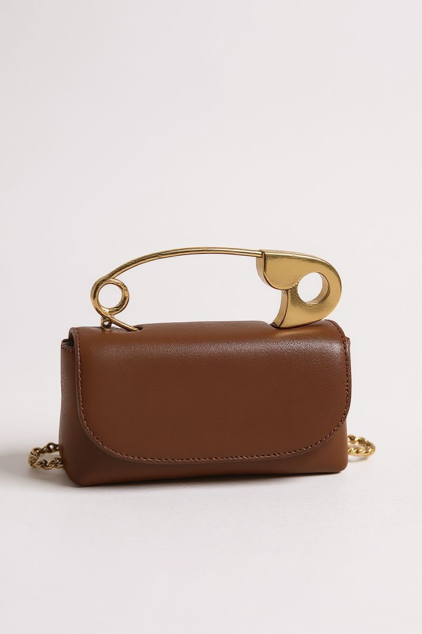 Gold Pin Statement Bag - Aurisélla London