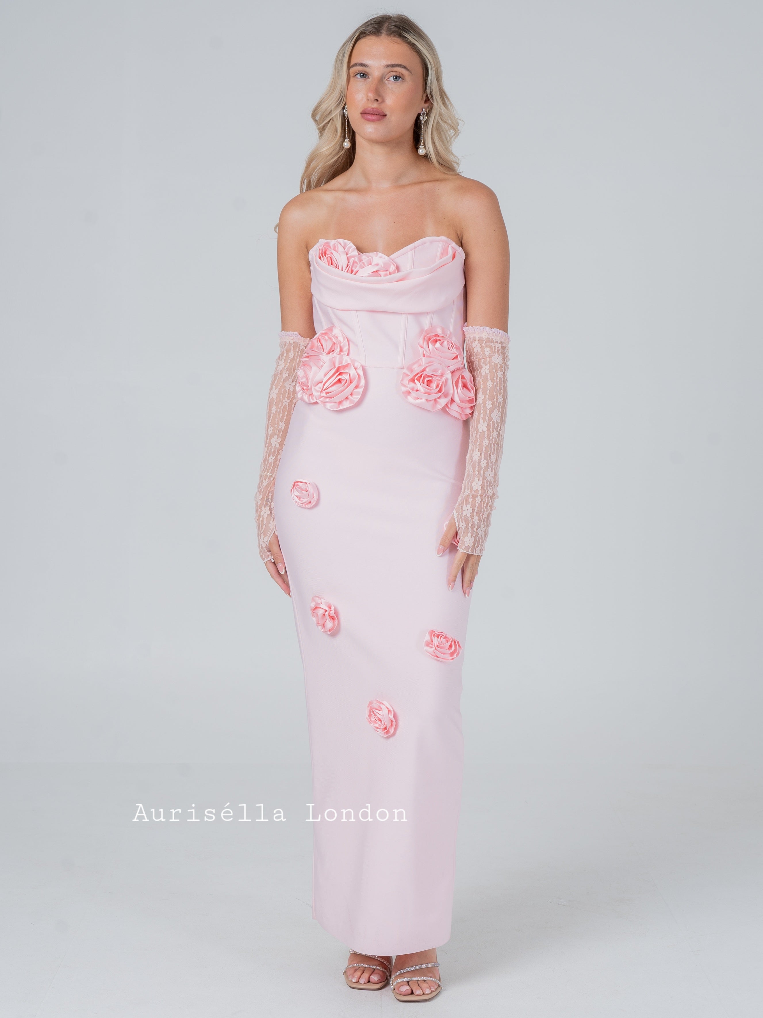 Blush Floral Dress - Aurisélla London