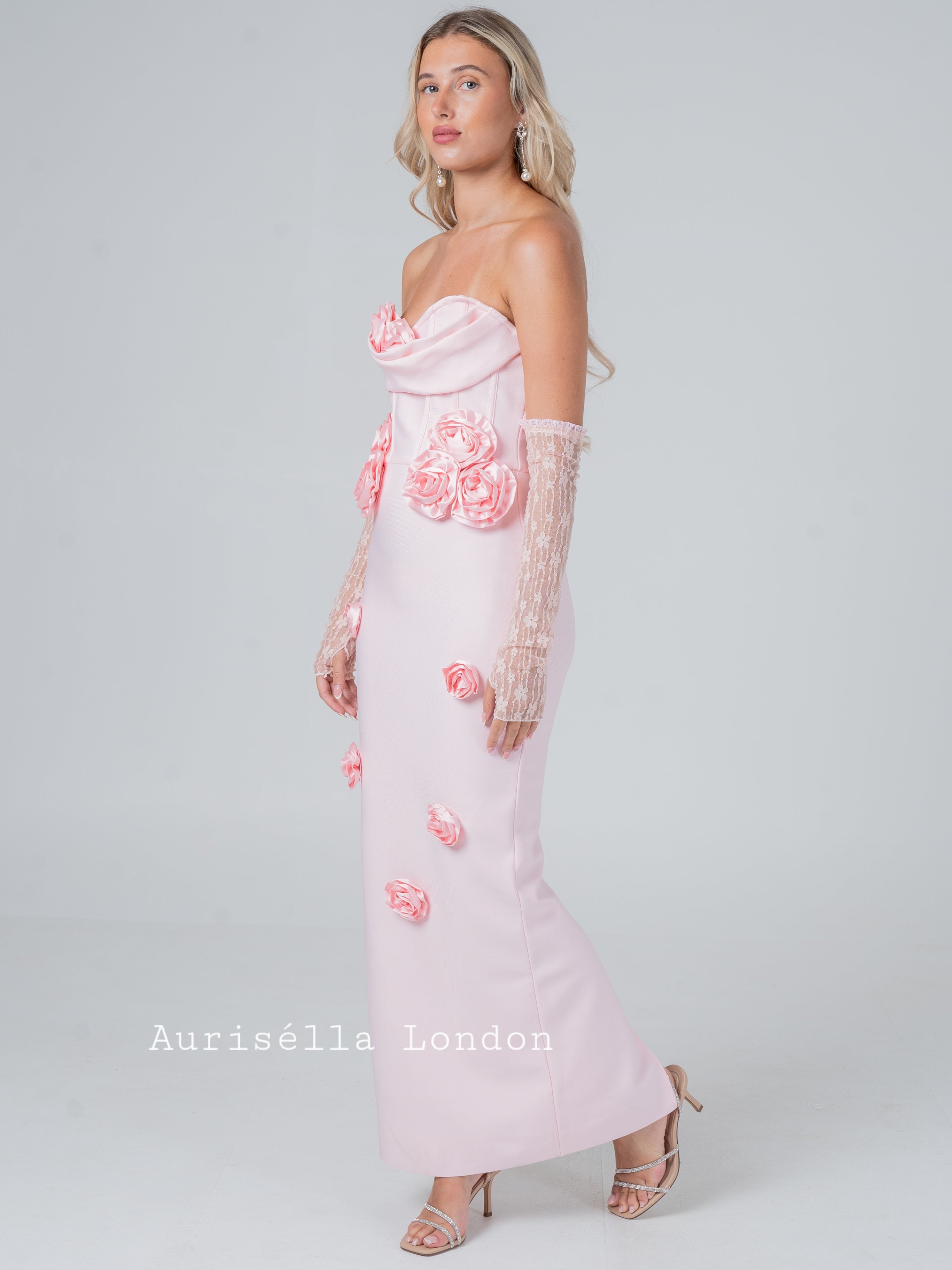 Blush Floral Dress - Aurisélla London