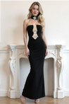 Old Hollywood Crystal Cutout Gown - Aurisélla London