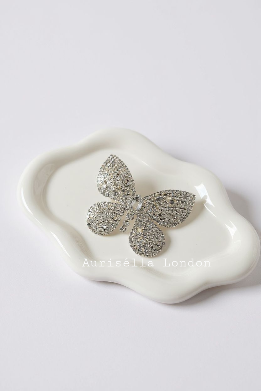 Crystal Butterfly hair clip - Aurisélla London