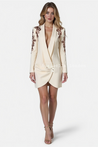 Celeste Embellished Draped Blazer Dress - Aurisélla London