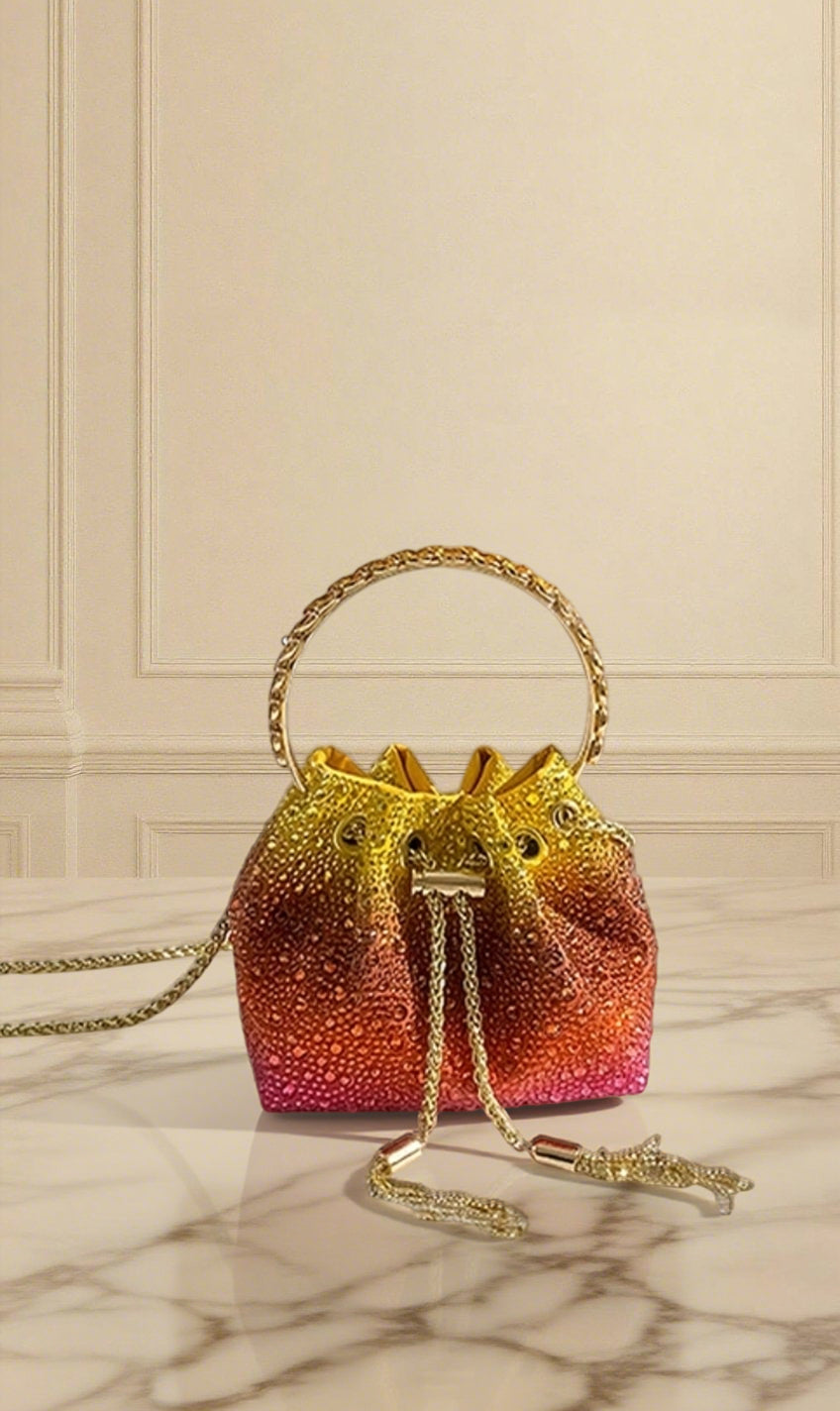Sunset Ombre Sequin Bucket Bag - Aurisélla London