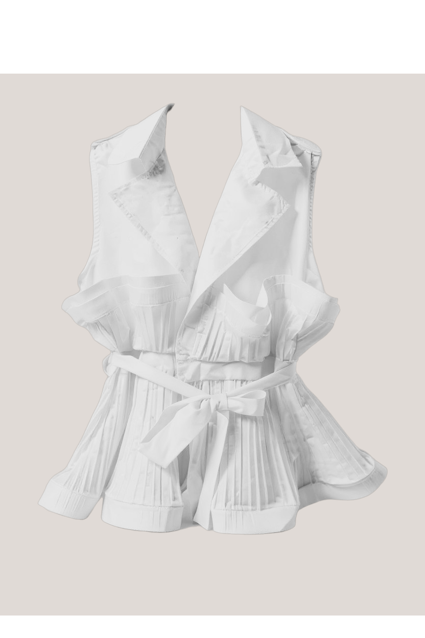 Sculpted Ruffle Peplum Blouse - Aurisélla London