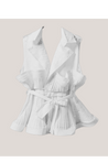Sculpted Ruffle Peplum Blouse - Aurisélla London