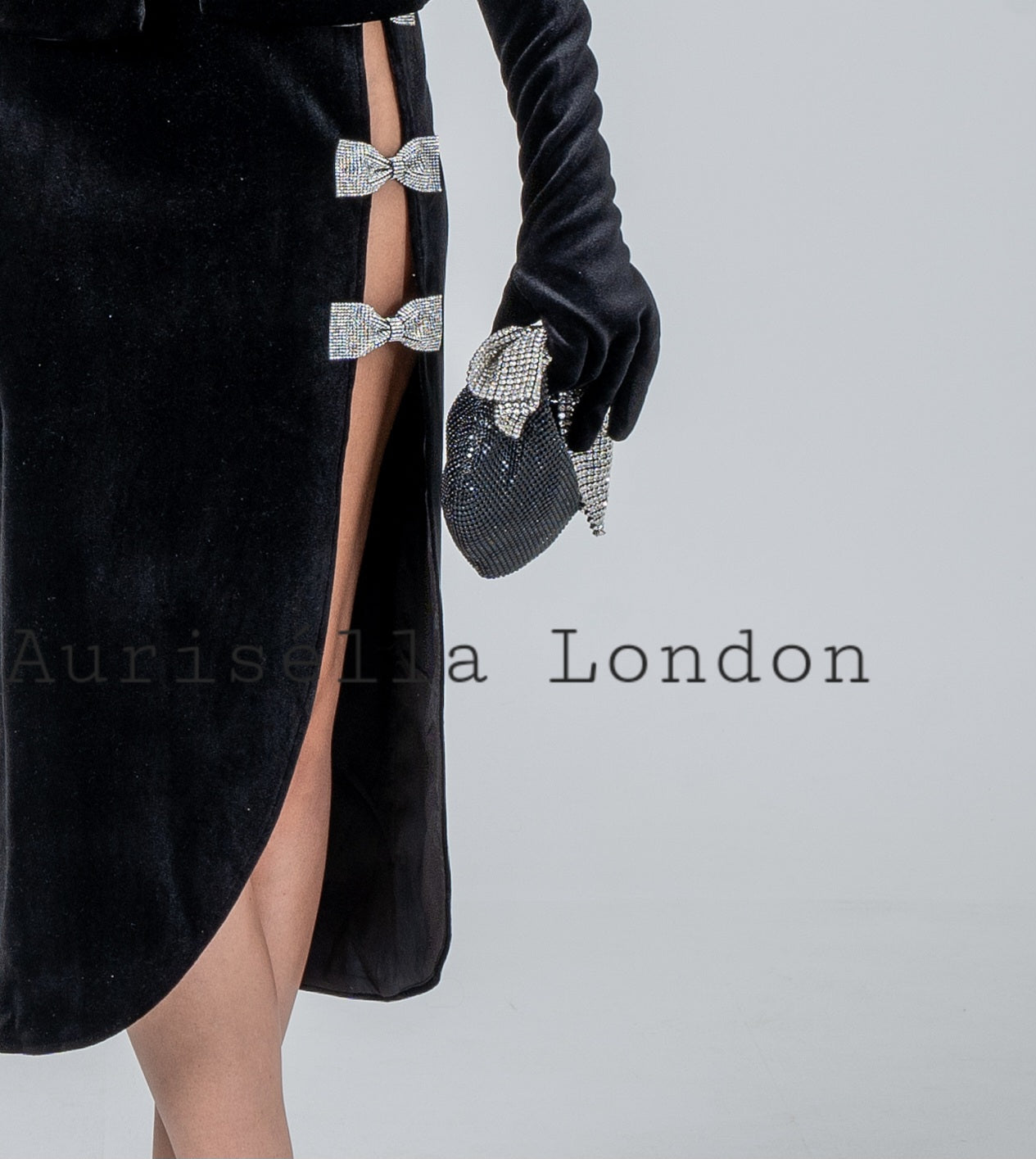 Crystal Drape Evening Mini Bag - Aurisélla London