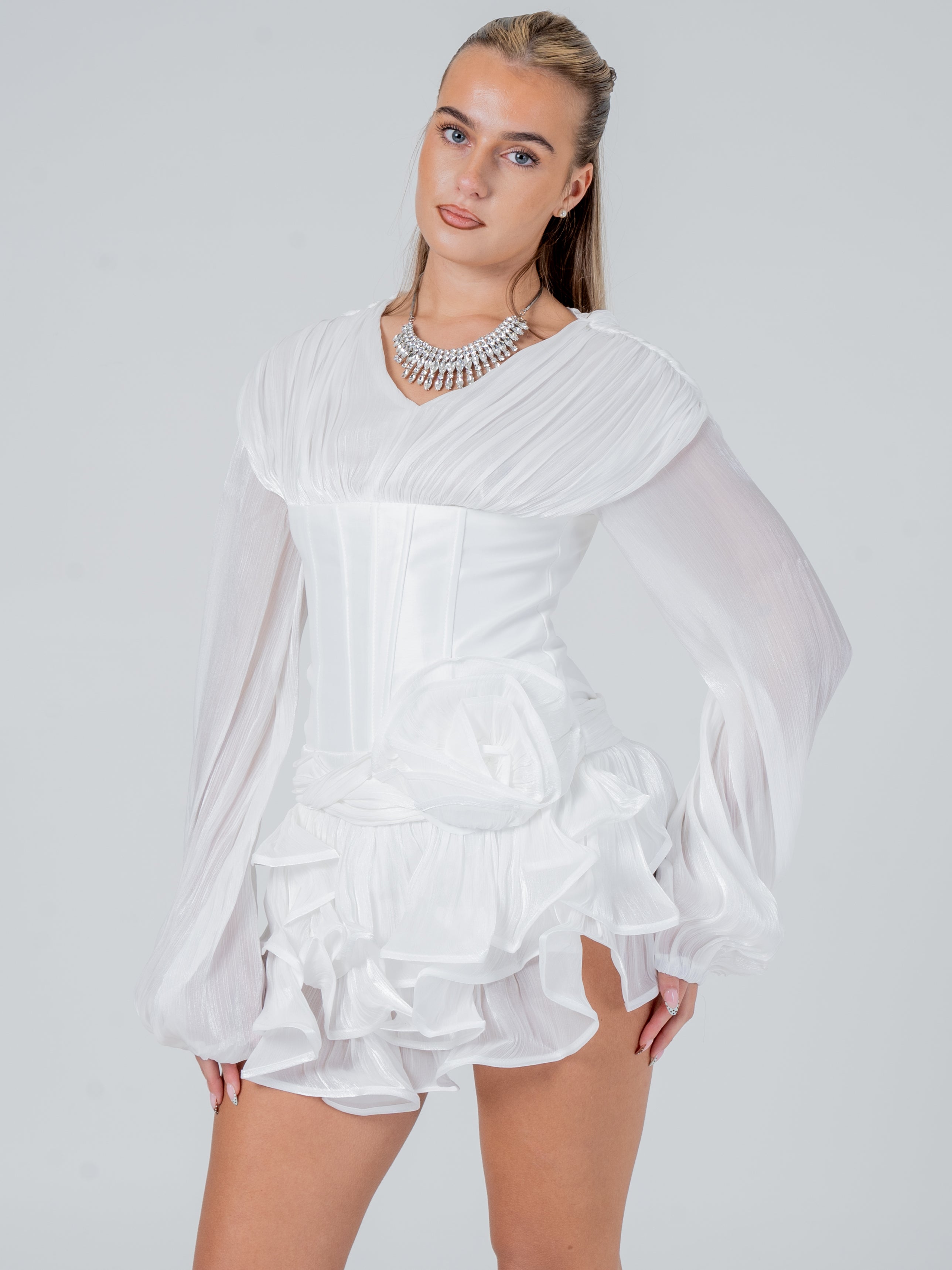 Ivory Rose Corset Mini Dress