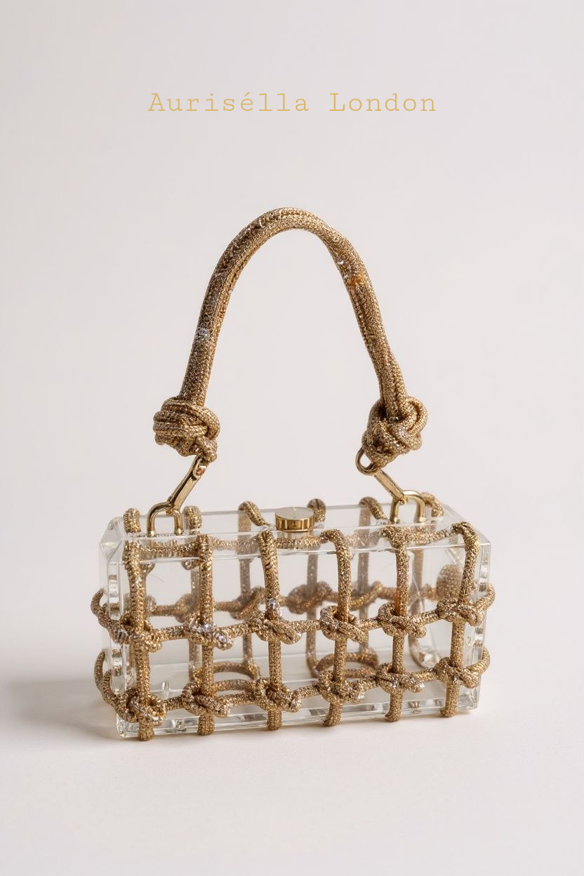 Gold Prism Handbag - Aurisélla London