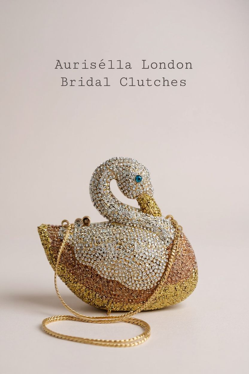 Regal Swan Crystal Clutch - Aurisélla London